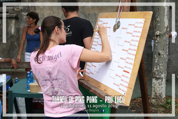 1a EDIZ. TORNEO DI PING PONG PRO LOCO 2019.