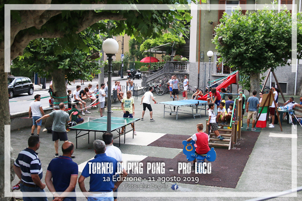 1a EDIZ. TORNEO DI PING PONG PRO LOCO 2019.