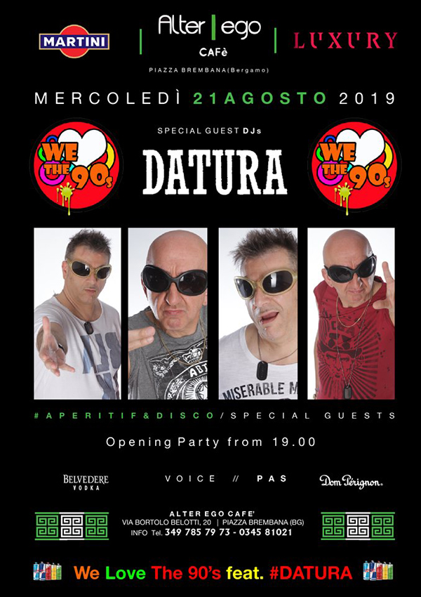 Aperitif & Music con Dj Datura - Estate Alter Ego Cafe'. Locandine manifestazioni eventi a Piazza Brembana - Aperitif & Music con Dj Datura - Estate Alter Ego Cafe'.