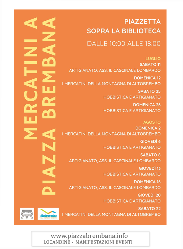 Piazza Brembana (Bg) - Mercatini a Piazza Brembana - date e orari. Locandine manifestazioni eventi a Piazza Brembana - Piazza Brembana Locandine -