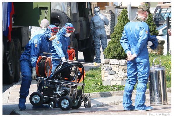 Piazza Brembana - Coronavirus Covid-19 - Sanificazione Rsa Don Stefano Palla.