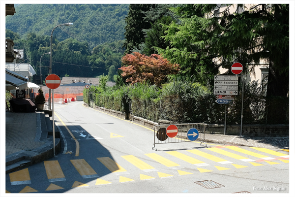 Piazza Brembana -  Riapertura strada alla viabilita' in Via Antonio Locatelli zona Tiro a Segno - 27 luglio 2020.