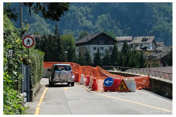 Piazza Brembana -  Riapertura strada alla viabilita' in Via Antonio Locatelli zona Tiro a Segno - 27 luglio 2020.