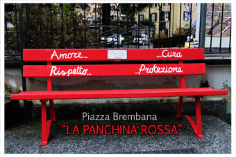 Piazza Brembana la Panchina Rossa.