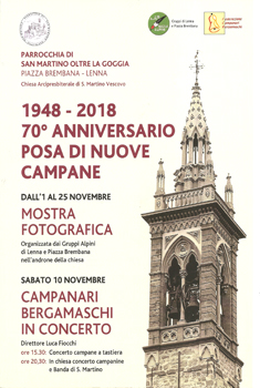 Piazza Brembana eventi e manifestazioni: 70° Anniversario posa nuove campane Chiesa Parrocchaile di San Martino.
