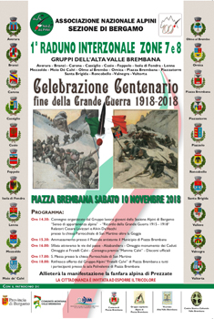 Piazza Brembana eventi e manifestazioni: celebrazione centenario fine grande guerra 1918\2018.