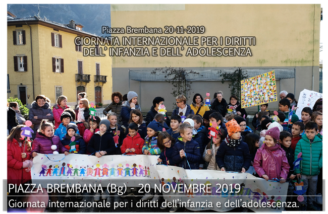 GIORNATA INTERNAZIONALE PER I DIRITTI DELL'INFANZIA E DELL' ADOLESCENZA. Piazza Brembana - Giornata internazionale per i diritti dell'infanzia e dell' adolescenza.