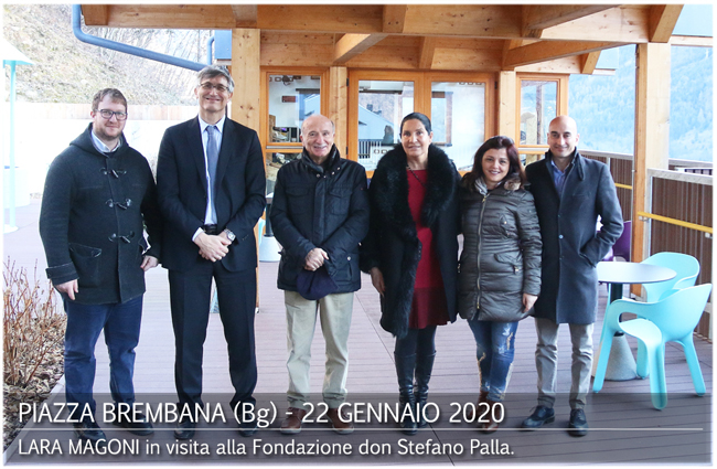 Piazza Brembana manifestazioni eventi - L' Assessore al Turismo Regione Lombardia LARA MAGONI, in visita alla Fondazione don Stefano Palla. 22-1-2020.