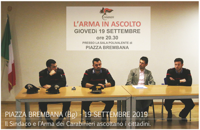 Carabinieri - L'Arma in ascolto. Piazza Brembana Notizie. Carabinieri - L'Arma in ascolto.