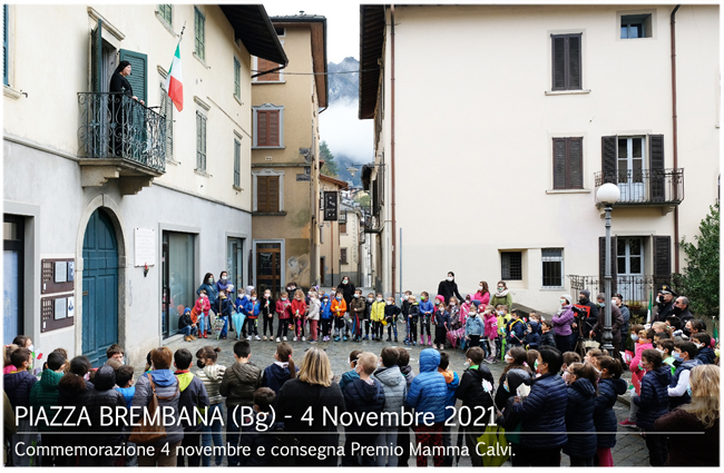 Piazza Brembana Notizie. PIAZZA BREMBANA - COMMEMORAZIONE 4 NOVEMBRE E CONSEGNA PREMIO MAMMA CALVI.