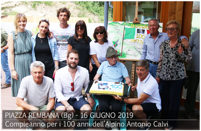 Compleanno Antonio Calvi. Alpino di Averara e reduce di Nikolajewka. Piazza Brembana Notizie - Compleanno Antonio Calvi . Alpino di Averara e reduce di Nikolajewka.