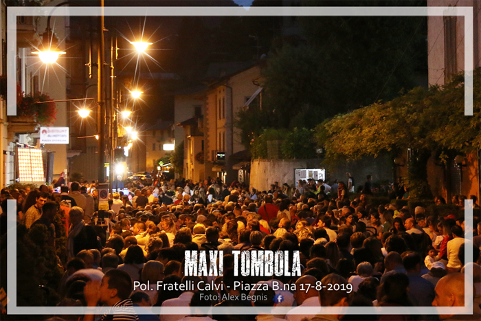 Piazza Brembana Manifestazioni eventi - Maxi Tombola Polisportiva Fratelli Calvi.